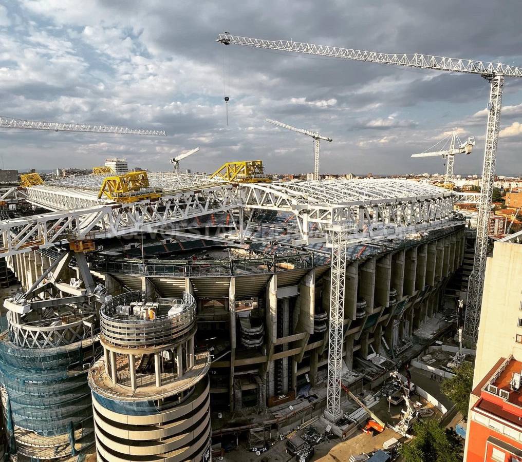 ¡Impresionante! Las nuevas imágenes de las obras del Santiago Bernabéu; el techo toma forma y cuándo estará listo el estadio