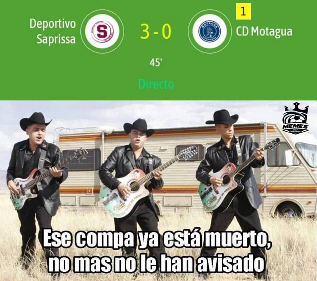 Los memes hacen pedazos a Motagua tras ser goleado por el Saprissa 4-0 en Costa Rica