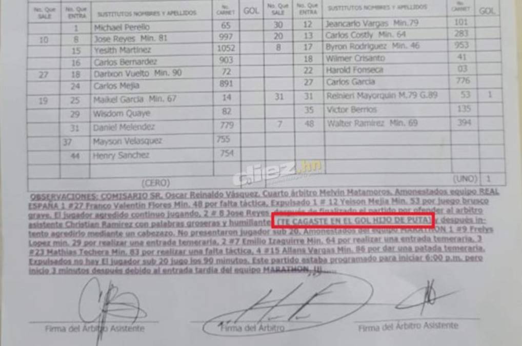 Alejandro Reyes fue expulsado a final del clásico e insertado en el acta: 'Te cagaste en el gol hijo de p...'