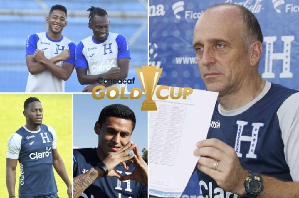 Los 23 convocados de Honduras para jugar la Copa Oro 2019