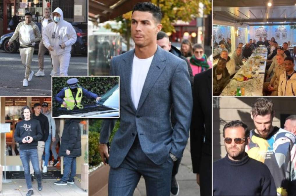 Jugadores del Manchester United se reúnen para almorzar y así fue captado Cristiano Ronaldo tras ser multado