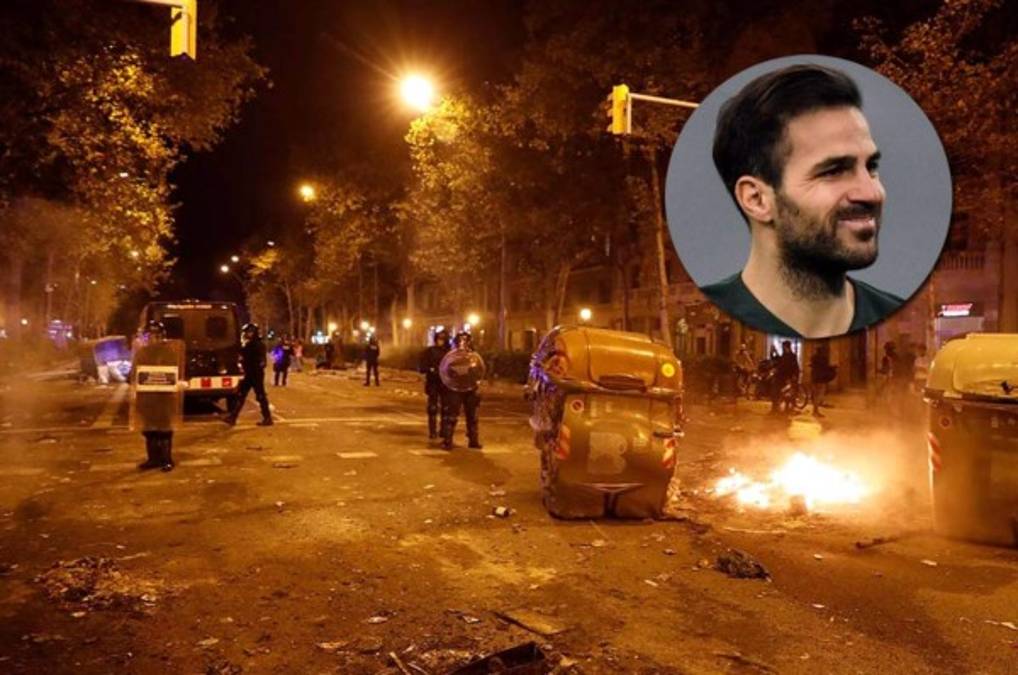 'Es triste ver mi tierra así', dice Cesc sobre lo vivido en Cataluña