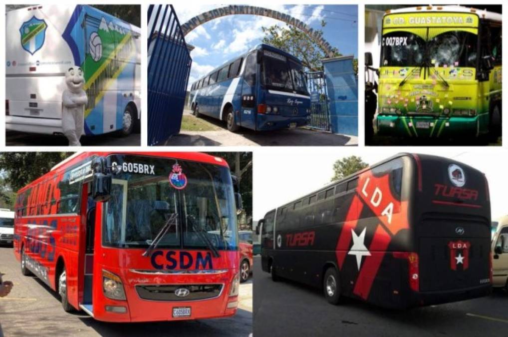 ¿Cuál es el más bonito? Los autobuses en los que se transportan los clubes de Centroamérica