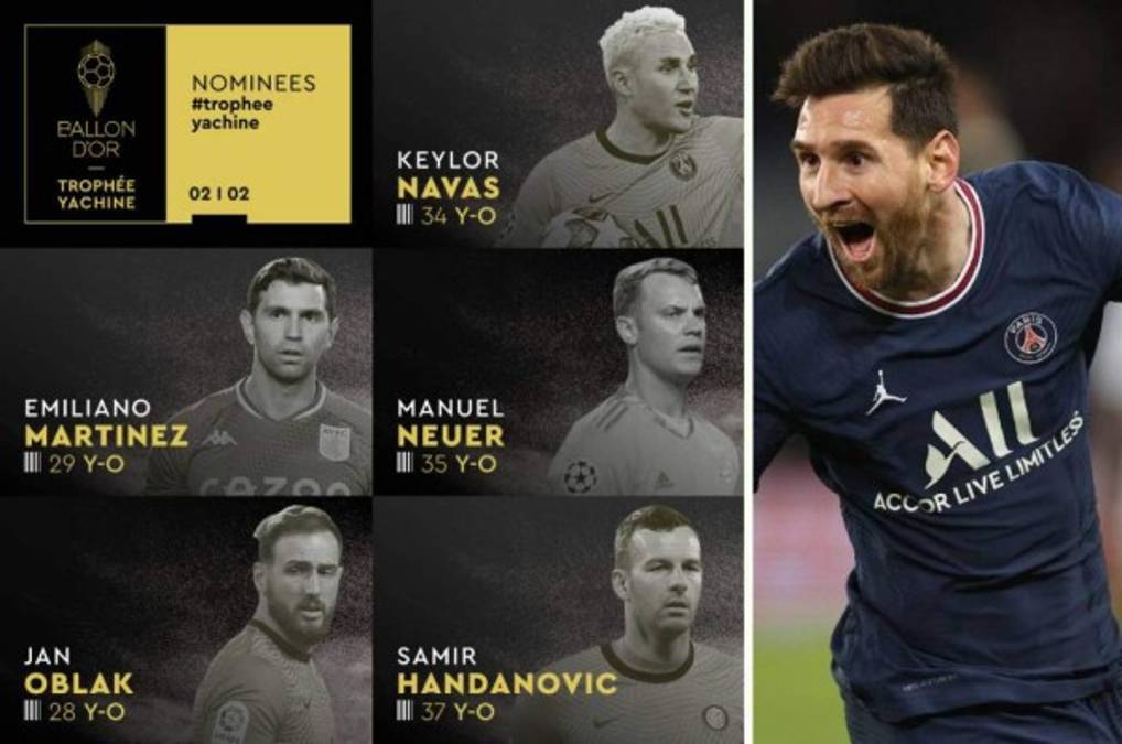 Messi y Cristiano figuran en la lista de nominados al Balón de Oro 2021; Keylor Navas, candidato a mejor portero