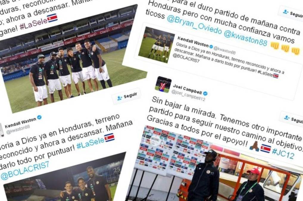 Futbolistas ticos dejan mensajes en redes sociales