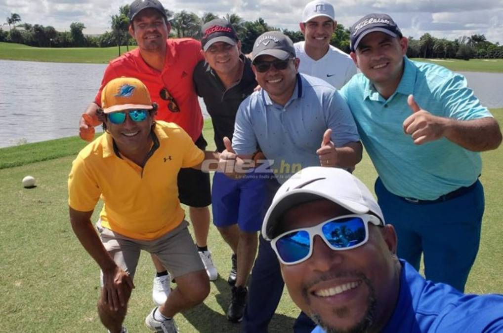 ¡Con Mauricio Dubón! Amigos de Carlos Pavón le celebran cumpleaños con torneo de golf en Miami