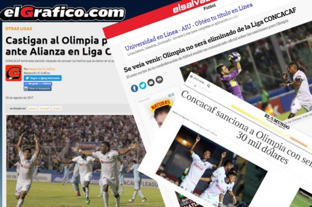 Así reaccionan los medios de El Salvador por el castigo al Olimpia
