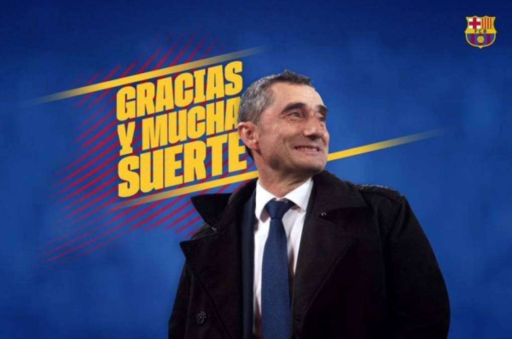 Oficial: Ernesto Valverde es despedido como técnico del FC Barcelona