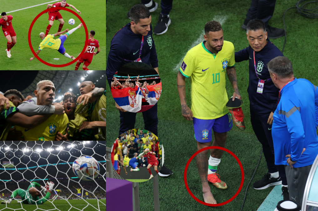NO SE VIO EN TV: La terrible lesión, lágrimas de Neymar y la eufórica celebración en el golazo de Richarlison