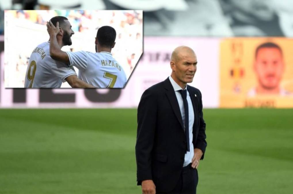 Zidane, encantado con su dupla Benzema - Hazard: 'Para los que les gusta fútbol es un gusto verlos combinar'