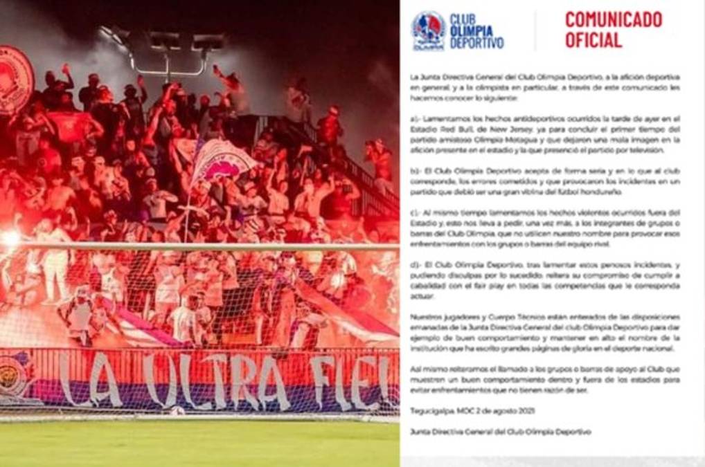Enérgico comunicado de Olimpia a sus barras: 'No utilicen nuestro nombre para provocar esos enfrentamientos'