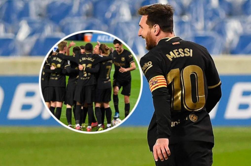 Messi marcó doblete en la paliza escandalosa a la Real Sociedad y Barcelona se aferra al título en España