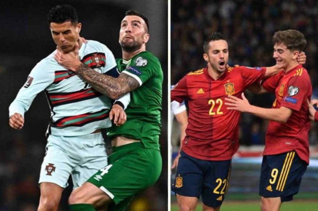 La Portugal de Cristiano tropieza ante Irlanda y complica su boleto a Qatar; España vence a Grecia y acaricia el Mundial