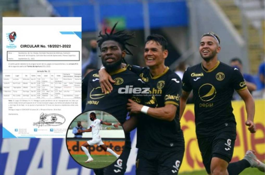 Liga Nacional oficializa suspensión del clásico Olimpia-Motagua: Así queda programada la jornada 11 en Honduras