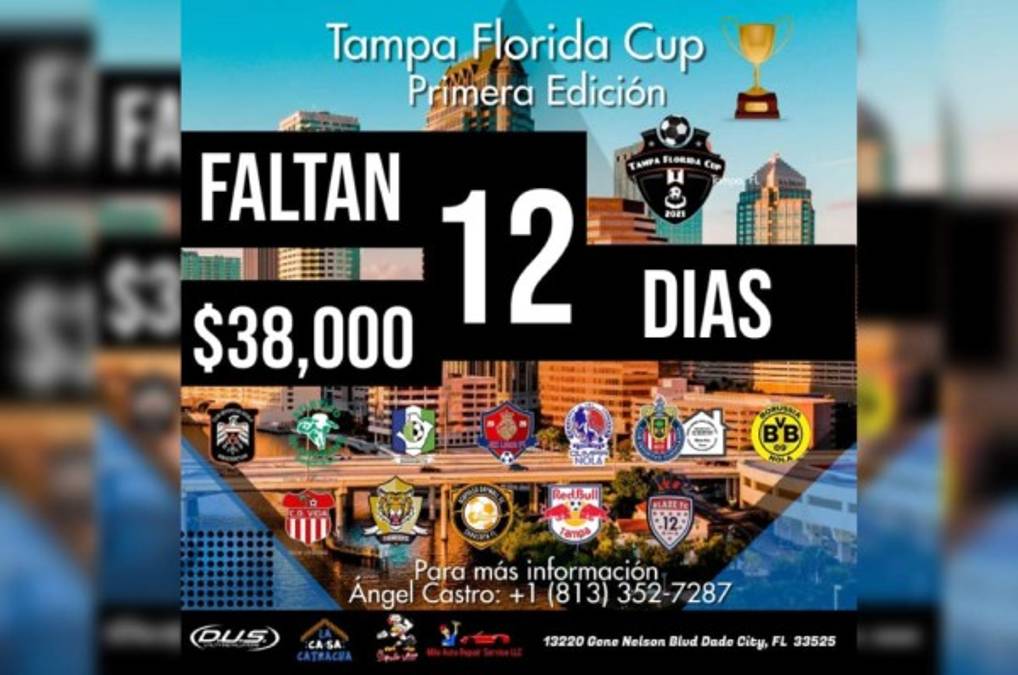 Sorteo de la Tampa Florida Cup será este viernes. Conoce los 12 equipos que pelearán por el título