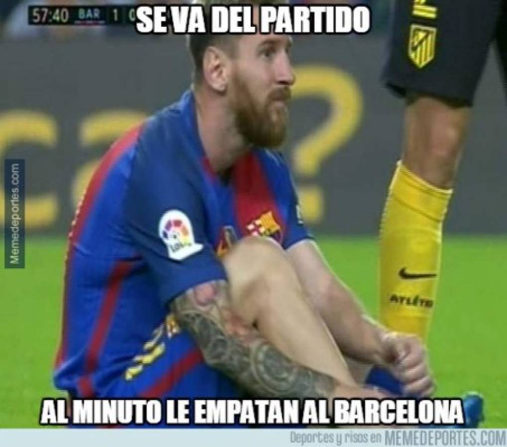 Los divertidos memes que dejó el empate del Barcelona y Atlético de Madrid