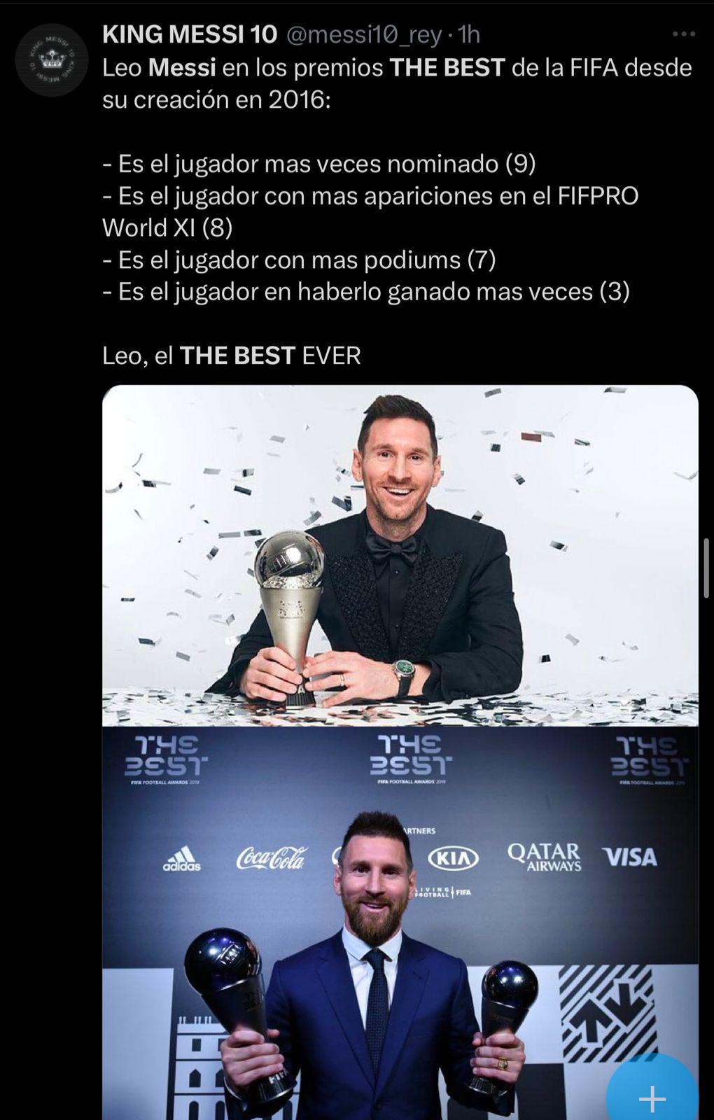 “Es una vergüenza futbolística”: la prensa estalla tras la nominación de Messi a los Premios The Best 2024