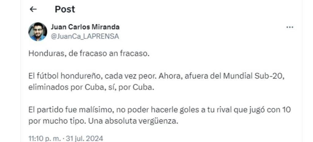 Honduras se estrelló ante Cuba por el pase al Mundial de Chile y así reacciona la prensa: “Una absoluta vergüenza”