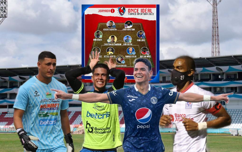 ¡Con dos goleadores históricos! Así está conformado el 11 ideal de la primera jornada del torneo Apertura de Honduras
