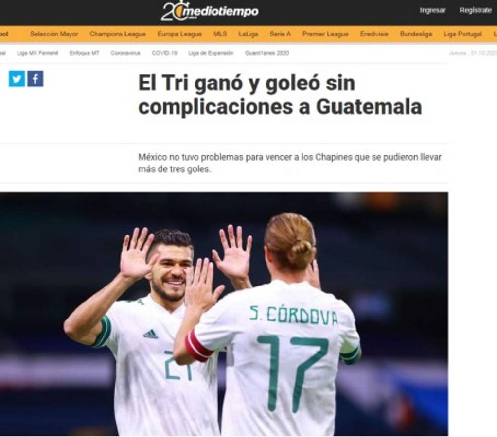 Amistoso insípido y la respuesta de Martino: La prensa de México tras la goleada a Guatemala