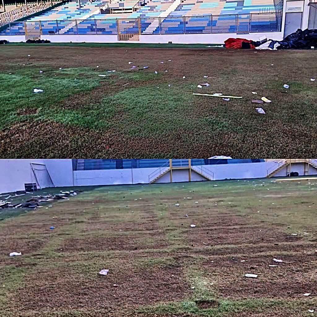 FOTOS: así quedó de destruida la cancha del Morazán tras recibir un concierto sin protección