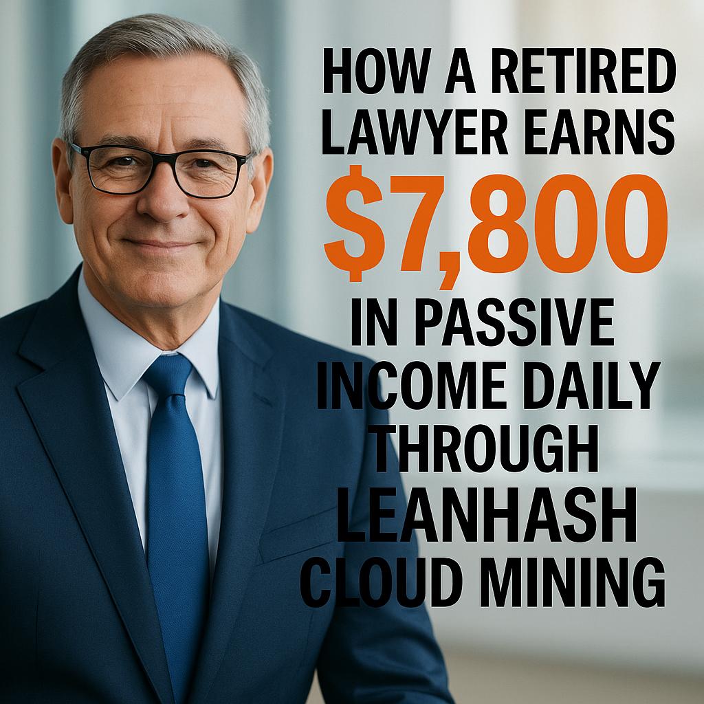 Cómo un abogado jubilado genera 7.800 dólares diarios de ingresos pasivos mediante la minería en la nube de LeanHash