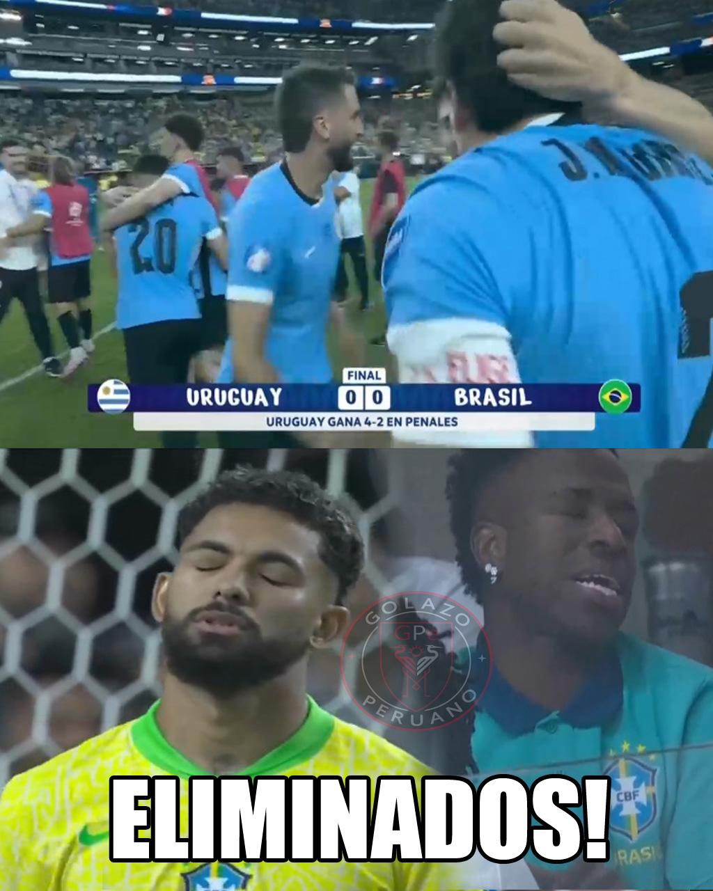 Brasil quedó eliminado de la Copa América y los memes hacen pedazos a Vinicius y los jugadores del Real Madrid
