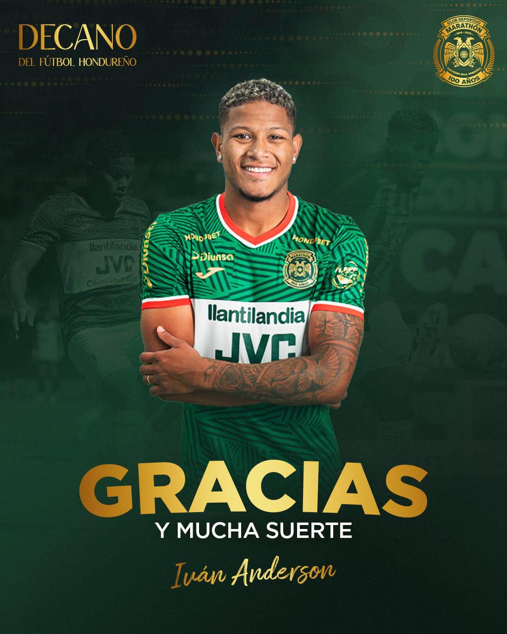 Iván Anderson, la primera baja del Marathón para el torneo Clausura.