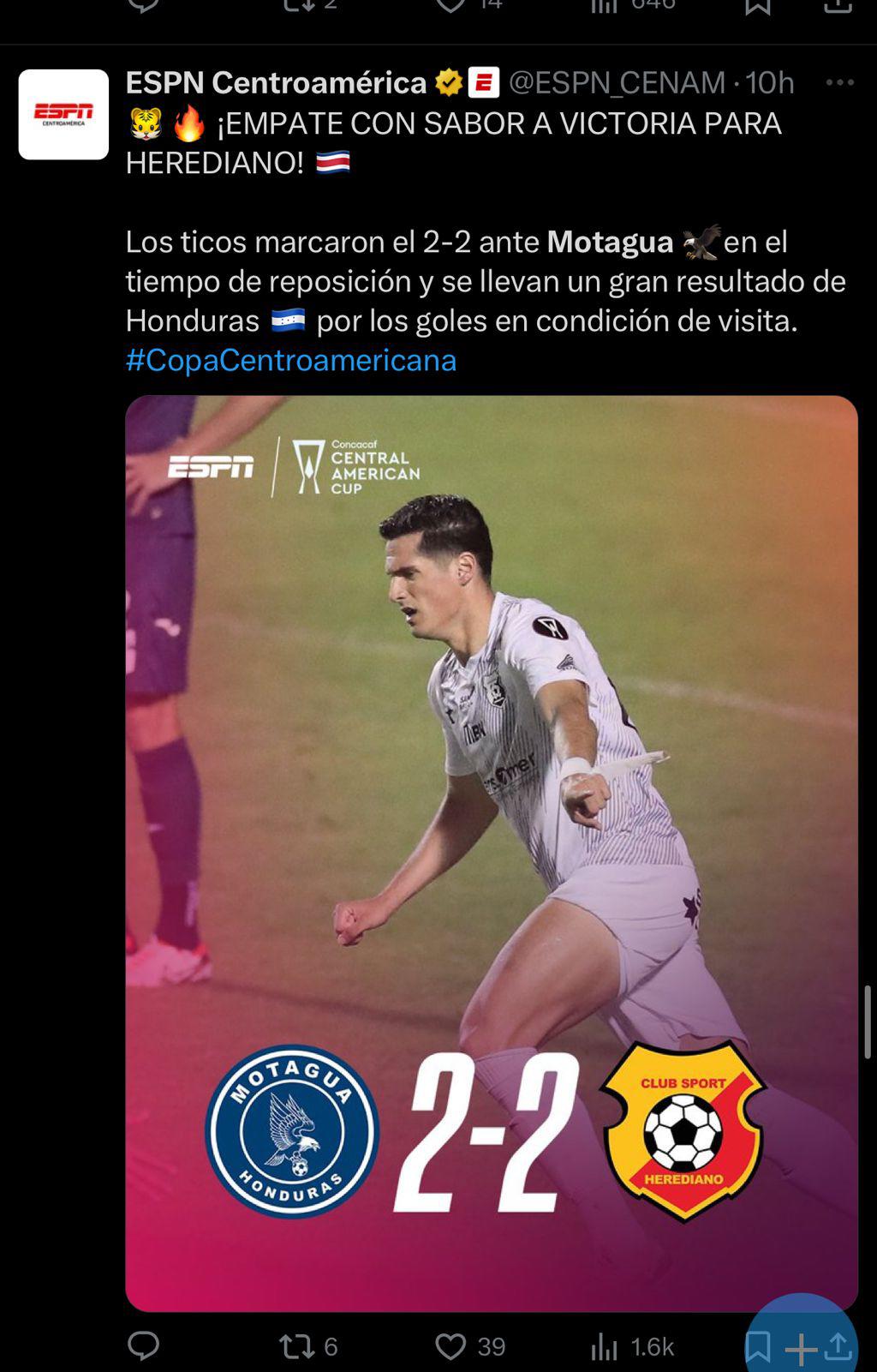 “ADN Diego Vázquez”, “El Colocho es irresponsable”: así reacciona la prensa al empate entre Motagua-Herediano