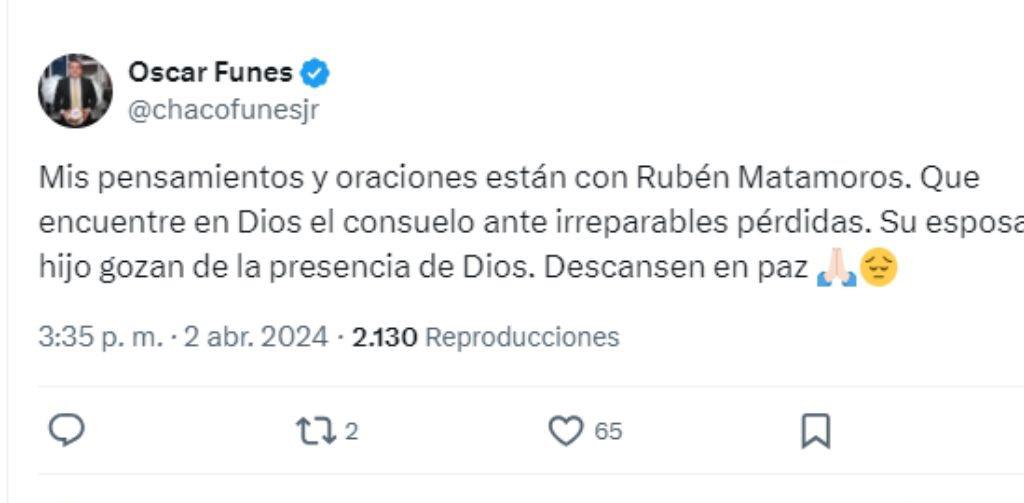 Ruben Matamoros recibe apoyo y solidaridad de la prensa hondureña y club de fútbol tras la muerte de su hijo menor