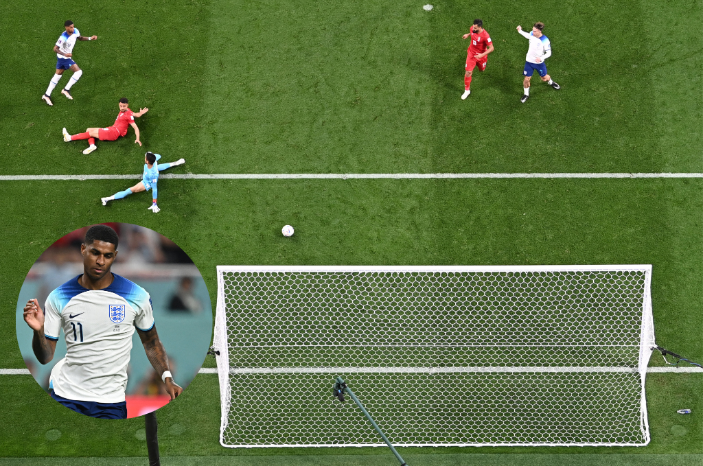 ¡Bárbaro! No tenía ni dos minutos en el campo: Marcus Rashford endosa la “manita” a Irán