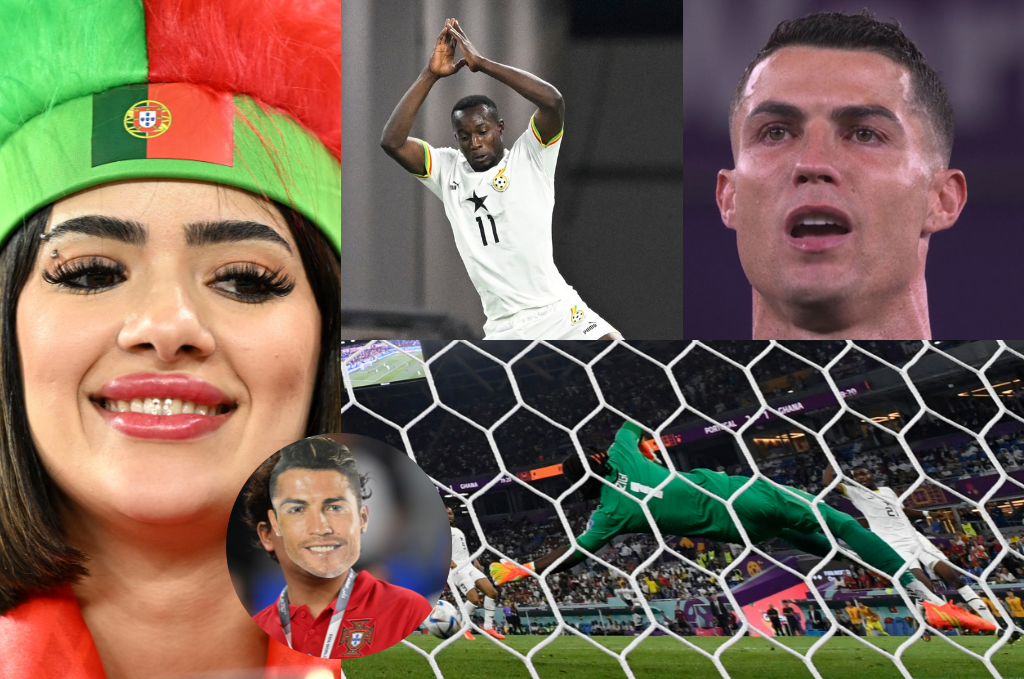 No se vio en TV: La celebración de Ghana a lo CR7; el llanto de Cristiano y la polémica en el penal de Portugal