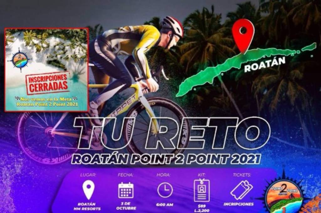 ¡Cupos cerrados! El gigante evento de ciclismo, Roatán Point 2 Point, se disputará con 400 competidores