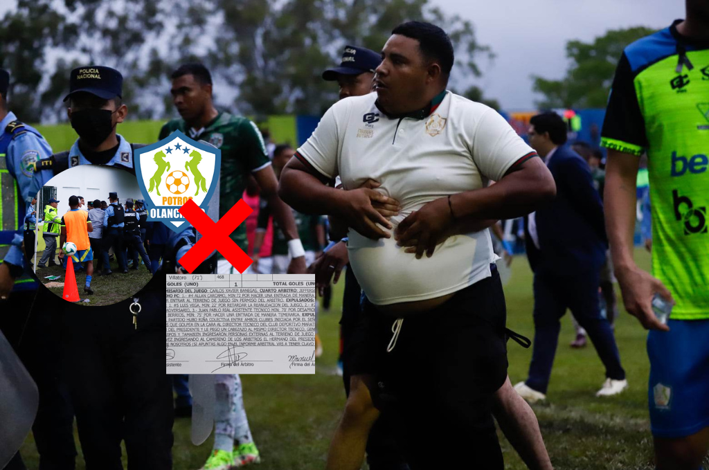 “Si apuntas algo en el informe, vas a tener clavo hijo de p...”: Acta arbitral hunde al Olancho tras zafarrancho ante Marathón