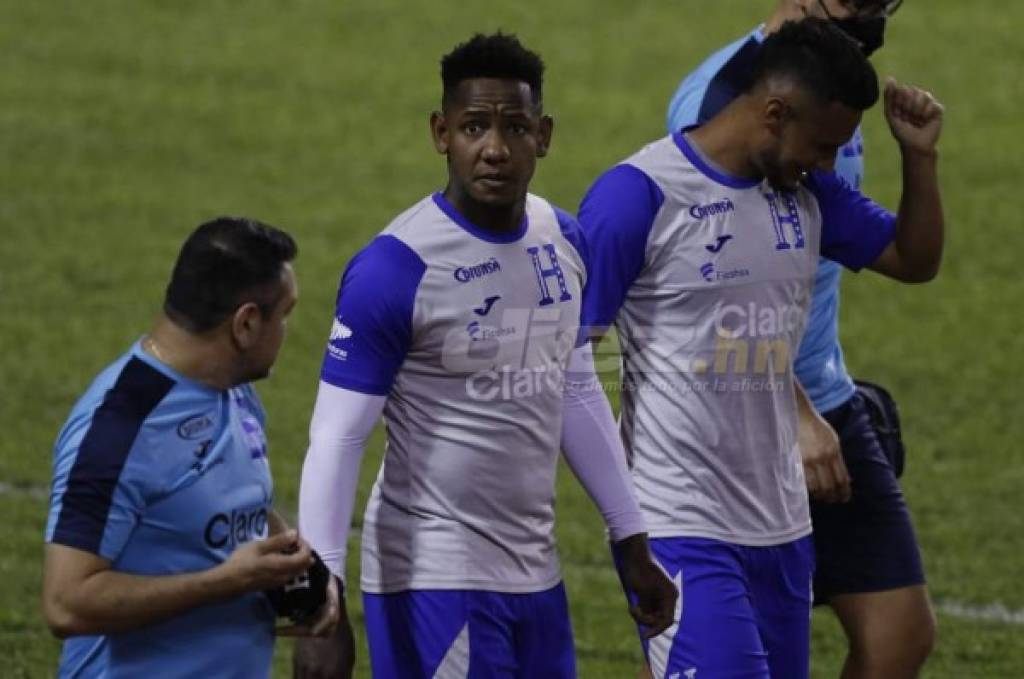 Romell Quioto hizo trabajo diferenciado en el primer entreno de la Selección de Honduras