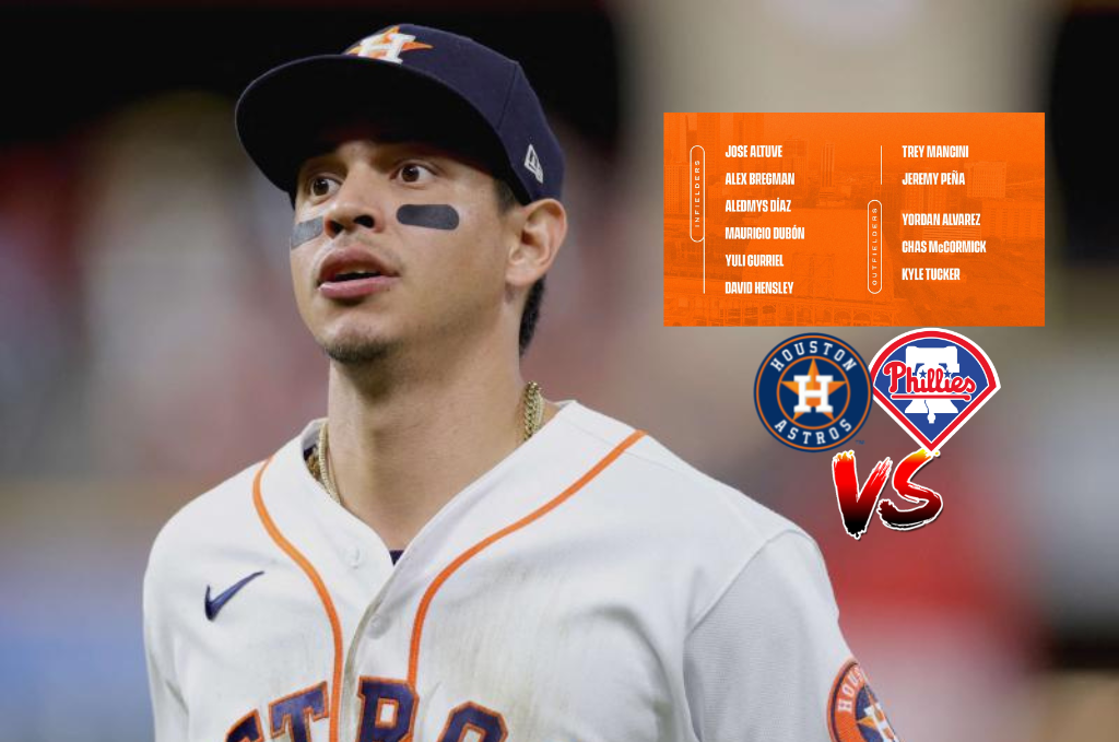Mauricio Dubón en el roster principal de los Astros para el primer juego de la Serie Mundial que está a minutos de comenzar