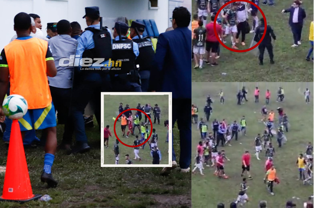 No se vio en TV: La otra cara de la bronca entre Olancho - Marathón en el Estadio Juan Ramón Brevé