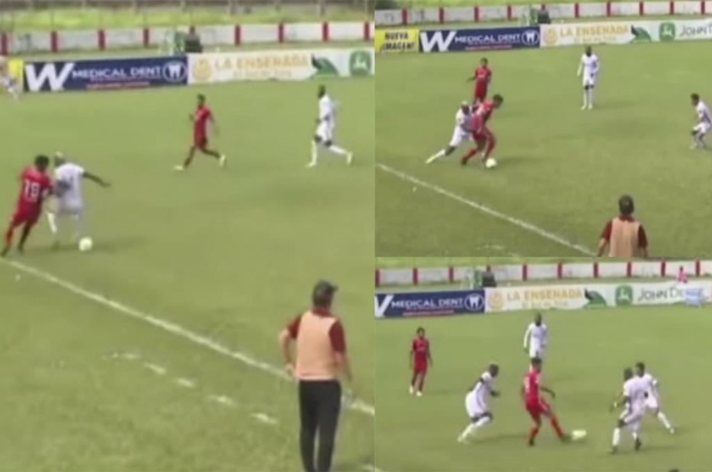 Lo sacaron a bailar: César Romero llevó y trajo a Bryan Beckeles con dos fintas en el Real Sociedad vs. Olimpia