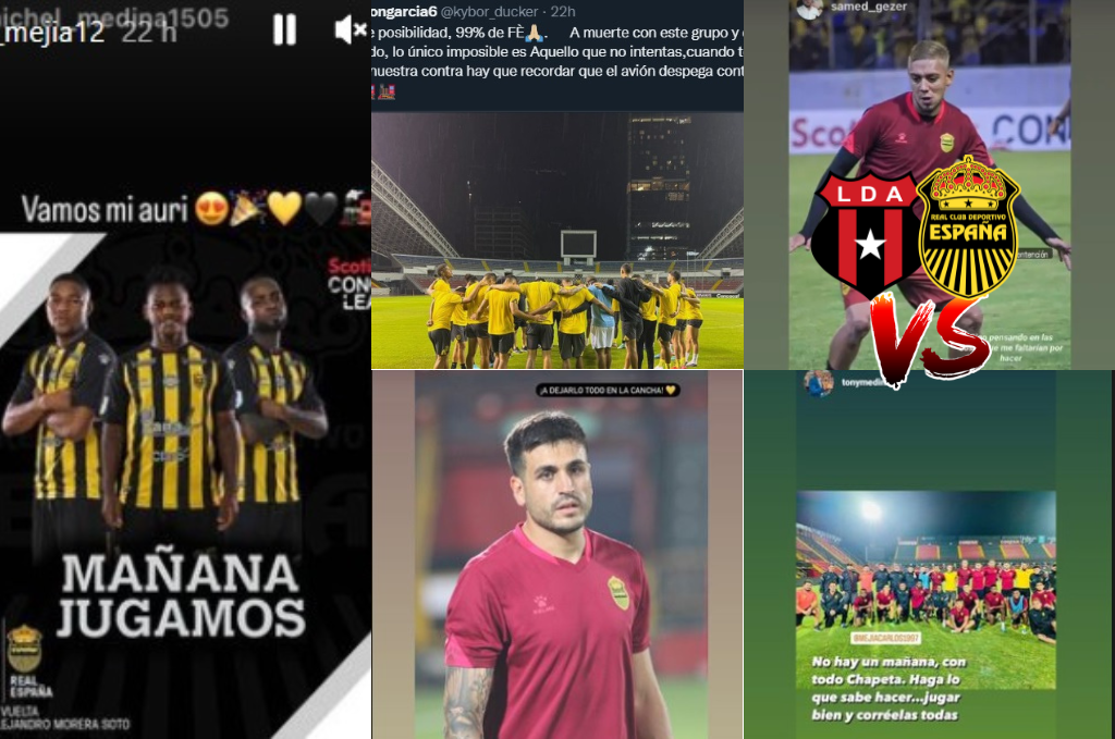 “1% de posibilidad, 99 de fe”, “A darlo todo”, “Vamos mi auri”: Futbolistas del Real España alientan de cara a la semifinal de vuelta ante Alajuelense