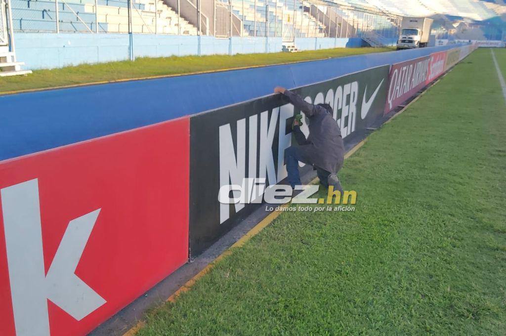 Así pulen el estadio Nacional de Tegucigalpa para la final entre Olimpia y Alajuelense en la Liga Concacaf