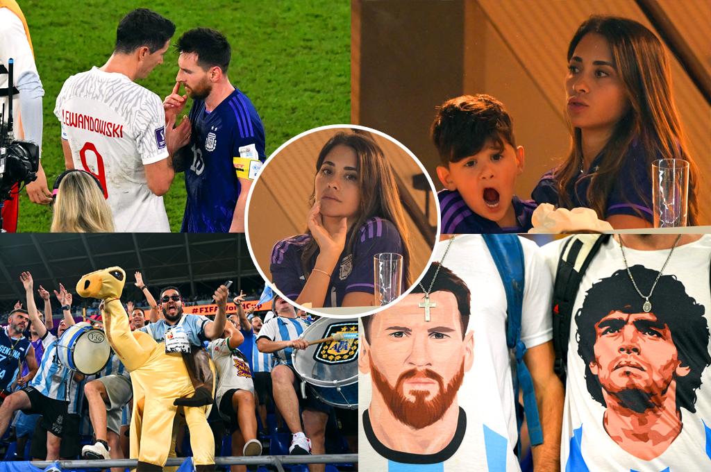 No se vio por TV: Hijos de Messi y sus relajos en el palco, el enojo de Antonela y el amigo de Maradona