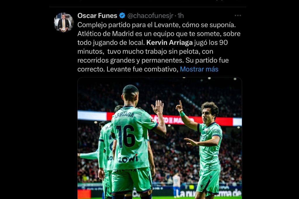 Jugadorazo de cojones es una cosa loca: la prensa se rinde ante Kervin Arriaga tras su partido en el Levante-Atlético
