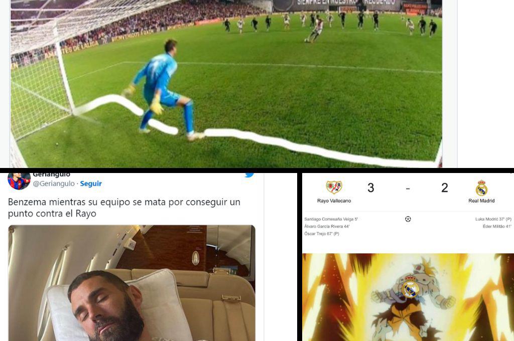 ¡Benzema se fue en la colada! Los memes humillaron al Real Madrid luego de perder el invicto y liderato ante el Rayo Vallecano