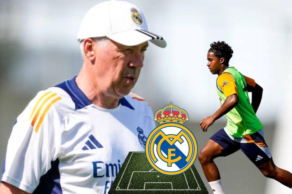 El primer 11 del Real Madrid de Ancelotti para el partido ante el AC Milan en Estados Unidos; Endrick va a debutar