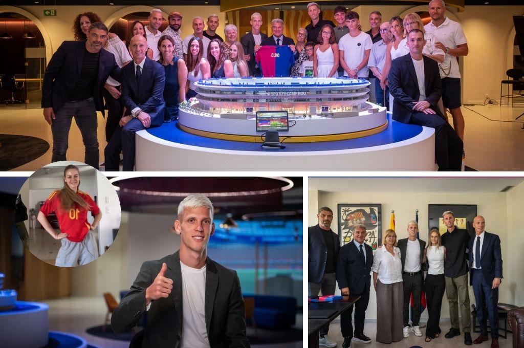 Las imágenes de Dani Olmo y su firma con el Barcelona: ¿Quién es su famosa novia? El juego donde será presentado y su dorsal