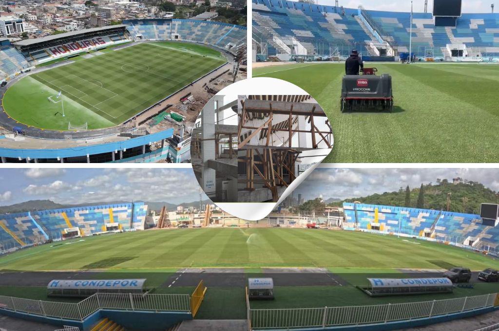 ¡Una mesa de billar! Así luce el estadio Nacional Chelato Uclés, su césped y gradería previo al inicio del Torneo Apertura