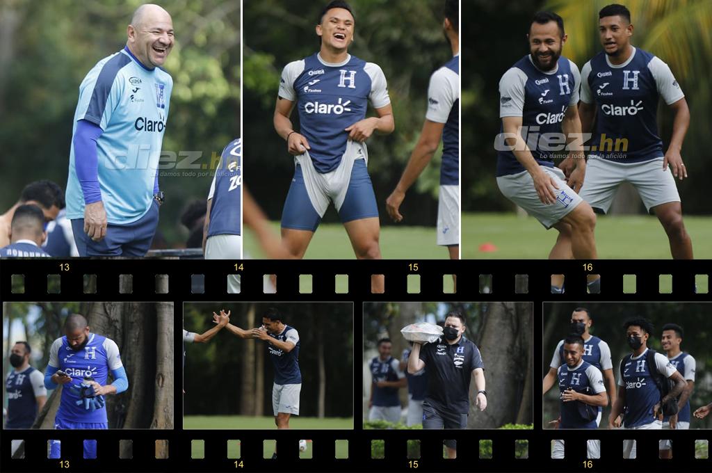Al mal tiempo, buena cara: Honduras cierra con alegría su última práctica antes de enfrentar a México