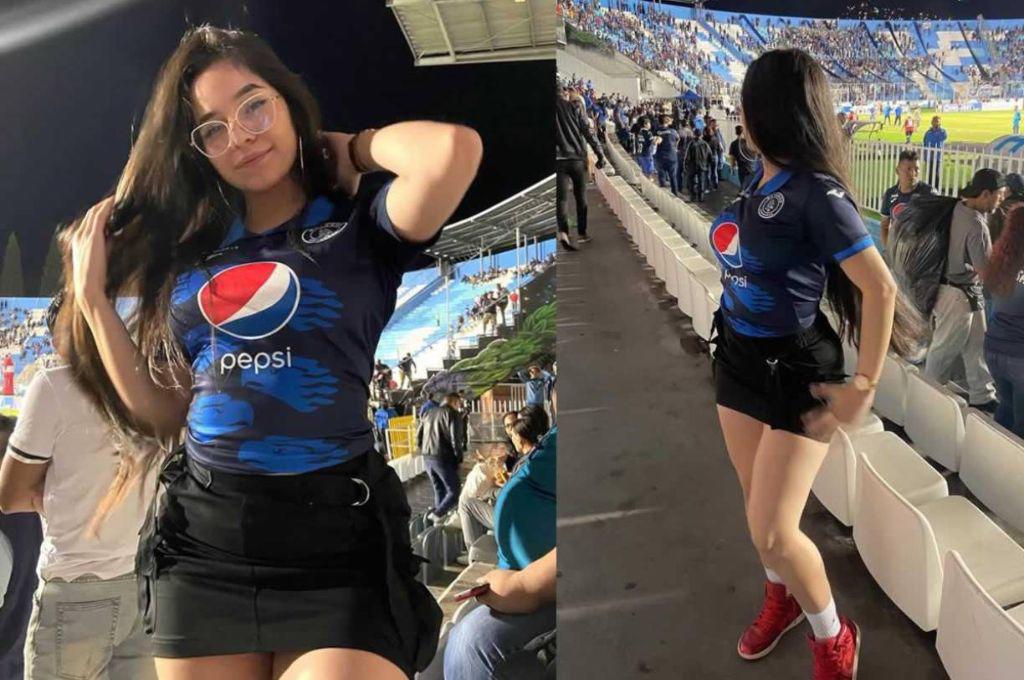 Se volvió viral por un descuido: La bella aficionada del Motagua que agitó las redes en la final de ida ante Olimpia