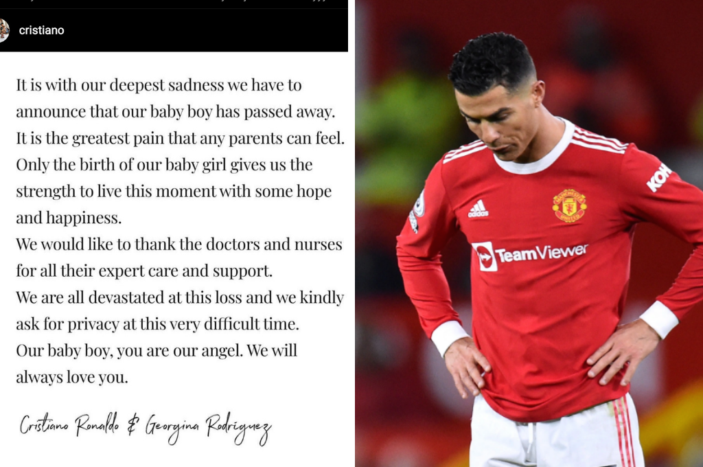 ¡Destrozado! Cristiano Ronaldo anuncia la muerte de uno de los gemelos que esperaba con Georgina: “Bebé, eres nuestro ángel”