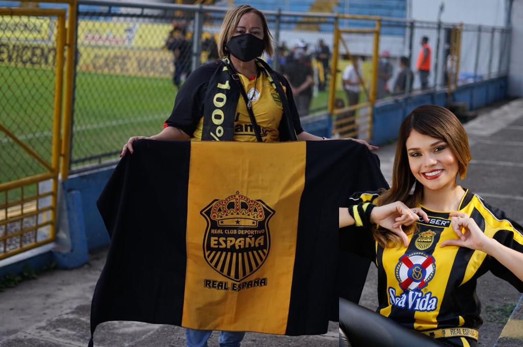 Doña Olga Castro, la aficionada y “madrecita” que sigue a Real España desde 1975